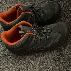 Merrell men's Gray and Orange Hiking Shoes